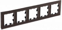 Рамка универсальная Systeme Electric AtlasDesign Nature 5-м. стекло мокко